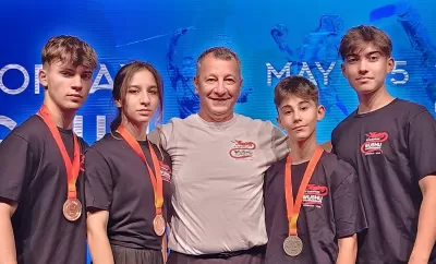Foto: 2 medalii de argint și 2 de bronz obținute de practicanții de wushu kung-fu din clubul craiovean WU QUAN-LI