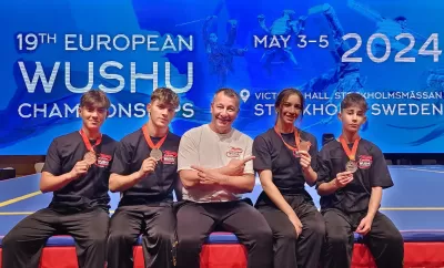 Foto: 2 medalii de argint și 2 de bronz obținute de practicanții de wushu kung-fu din clubul craiovean WU QUAN-LI