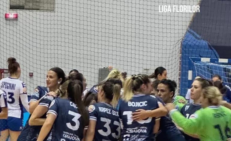 Foto: Echipa de handbal a Craiovei, meci de infarct în Polivalentă. Cea mai bună clasare după 5 ani