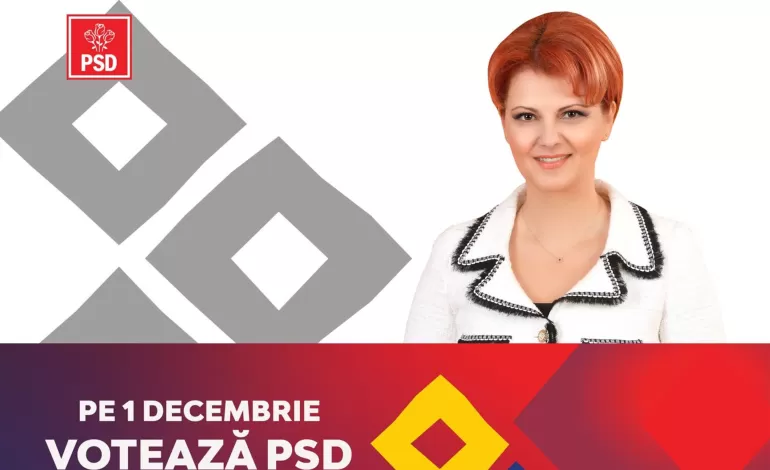 Foto: Lia Olguța Vasilescu: Pe 1 decembrie, votați PSD