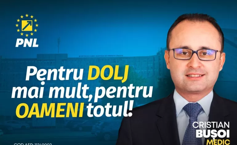 Foto: Cristian Bușoi (PNL): Sănătatea doljenilor, prioritate liberală!