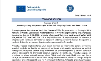 Foto: COMUNICAT DE PRESĂ Lansare proiect