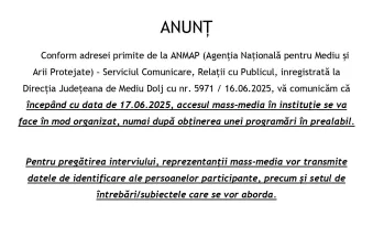 Foto: Accesul presei, cu porția. Direcția de Mediu Dolj impune programări și cenzură preventivă pentru jurnaliști