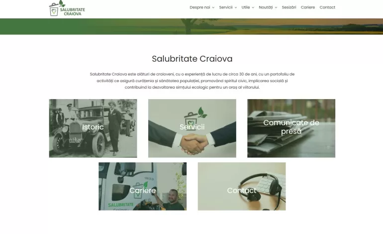Foto: Peste 8.000 euro a plătit Salubritate Craiova pentru un site de prezentare